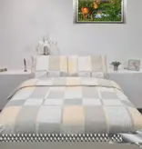 Sofiben dekbedovertrek met doorlopende rits over 3 zijden, dessin Lux , Flanel, afm. 240 x 220 cm met 2 kussenslopen