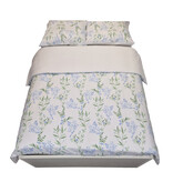 Sofiben dekbedovertrek met rits Lindsey Blue, afm.  140 x 200 cm met 1 kussensloop.