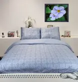 Sofiben dekbedovertrek met een doorlopende rits over 3 zijden, dessin Piazze, 300TC katoensatijn, afm 140 x 220 cm  met 2 kussenslopen