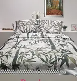 Sofiben dekbedovertrek met een doorlopende rits over 3 zijden, dessin Bamboe, afm 200 x 200 met 2 kussenslopen