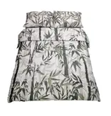 Sofiben dekbedovertrek met een doorlopende rits over 3 zijden, dessin Bamboe, afm 240 x 220 cm met 2 kussenslopen