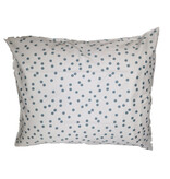 (Extra) kussensloop Polka Dots, wit/petrol noppen