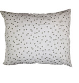 (Extra) kussensloop Polka Dots, wit/grijze noppen