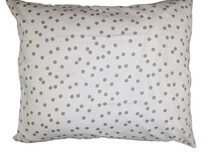 (extra) kussensloop Polka Dots wit/grijze noppen