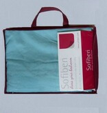 Hoeslaken met split zeeblauw