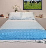 Sofiben dekbedovertrek met een doorlopende rits over 3 zijden, dessin Atlantis (1 kleur), afm. 240 x 200 cm, met 2 kussenslopen