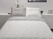 Sofiben Polka Dots Wit/Grijs,  240 x 200 cm