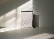 Hoeslaken percalkatoen Lichtgrijs