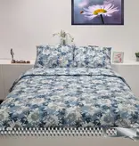 Sofiben dekbedovertrek met doorlopende rits over 3 zijden, Chrysante(1 kleur), katoenmenging, afm. 140 x 200 cm met 1 kussensloop.