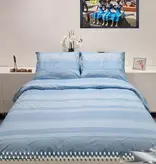 Sofiben dekbedovertrek met doorlopende rits over 3 zijden, Checks Blue (1 kleur)katoenmenging, afm. 240 x 220 cm met 2 kussenslopen