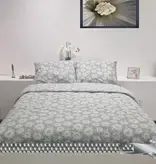 Sofiben dekbedovertrek met doorlopende rits over 3 zijden, Chrysante (1 kleur), katoenmenging, afm. 200x 200 cm   met 2 kussenslopen