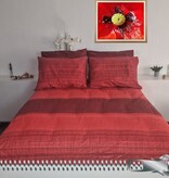 Sofiben dekbedovertrek met een doorlopende rits over 3 zijden, dessin  Scarlet,  afm. 140 x 200 cm, katoenmenging (70% katoen / 30% polyester) met 1 kussensloop.
