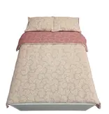 Sofiben dekbedovertrek met doorlopende rits over 3 zijden, dessin Anthe, afm.  260 x 220 cm, katoenmenging (70% katoen/30% polyester) met 2 kussenslopen