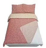 Sofiben dekbedovertrek met doorlopende rits over 3 zijden, dessin Anthe, afm.  260 x 220 cm, katoenmenging (70% katoen/30% polyester) met 2 kussenslopen