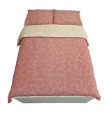 Sofiben dekbedovertrek met doorlopende rits over 3 zijden, dessin Anthe, afm.  260 x 220 cm, katoenmenging (70% katoen/30% polyester) met 2 kussenslopen