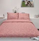 Sofiben dekbedovertrek met doorlopende rits over 3 zijden, dessin Dusk Pink, afm. 140 x 200 cm, katoenmenging (70% katoen/ 30% polyester) met 1 kussensloop
