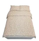 Sofiben dekbedovertrek met doorlopende rits over 3 zijden, dessin Sophia, afm. 200 x 200 cm, katoenmenging (70% katoen/ 30% polyester) met 2 kussenslopen