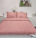 Sofiben dekbedovertrek met doorlopende rits over 3 zijden, dessin Dusk Pink, afm. 260 x 220 cm, katoenmenging (70% katoen/ 30% polyester) met 2 kussenslopen
