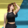 MAAT L: Cropped haltertop Focus - zwart MAAT L: Cropped haltertop Focus - zwart