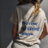 T-shirt We rise - zand T-shirt We rise - zand