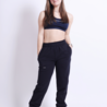 Essential high waisted jogger - washed navy Essential high waisted jogger - washed navy
