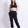 Essential high waisted jogger - washed navy Essential high waisted jogger - washed navy
