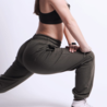 Basic high waisted jogger - washed olive Basic high waisted jogger - washed olive