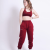 Essential high waisted jogger - washed burgundy Essential high waisted jogger - washed burgundy