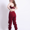 Essential high waisted jogger - washed burgundy Essential high waisted jogger - washed burgundy