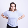 T-shirt Life happens, dance helps - heather blauw T-shirt Life happens, dance helps - heather blauw