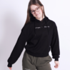 Balloon-sleeved hoodie Life happens dance helps - zwart Balloon-sleeved hoodie Life happens dance helps - zwart
