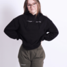 Balloon-sleeved hoodie Life happens dance helps - zwart Balloon-sleeved hoodie Life happens dance helps - zwart