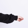 Balloon-sleeved hoodie Life happens dance helps - zwart Balloon-sleeved hoodie Life happens dance helps - zwart