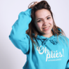 Hoodie Oh pliés - tropisch blauw Hoodie Oh pliés - tropisch blauw