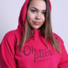 Hoodie Oh pliés - knalroze Hoodie Oh pliés - knalroze