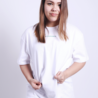 Oversized t-shirt Always the answer - wit Oversized t-shirt Always the answer - wit