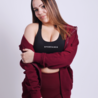 Capuchonvest We are dancers - bordeauxrood Capuchonvest We are dancers - bordeauxrood
