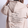 Capuchonvest We are dancers - zand Capuchonvest We are dancers - zand