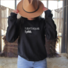 MAAT XL: Sweater I don't squat I plié - zwart MAAT XL: Sweater I don't squat I plié - zwart