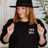 MAAT XS: Sweater Yes Pliés - zwart MAAT XS: Sweater Yes Pliés - zwart