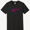 I don't squat. I plié. t-shirt - zwart`& roze I don't squat. I plié. t-shirt - zwart`& roze