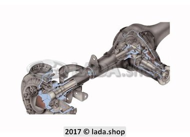 B4. Rear axle, axle shafts and differential gear