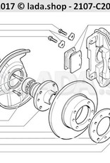 Original LADA 2101-3501800-82, Plaquette de frein kit (4)