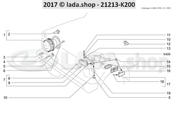 Original LADA 2106-3726010-01, Direction indicator OEM E-homologation