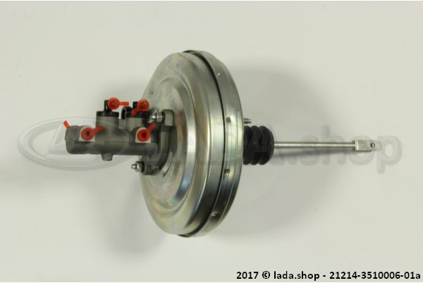 Original LADA 21214-3510006-01, Brake vacuum booster with brake master cylinder