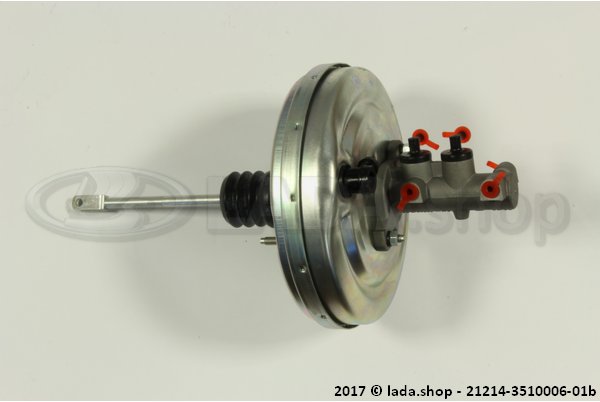 Original LADA 21214-3510006-01, Brake vacuum booster with brake master cylinder