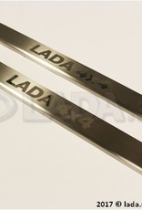 Original LADA 99999-212104200, Set of stickers on sills with model name LADA 4x4 (3-door) 2006-