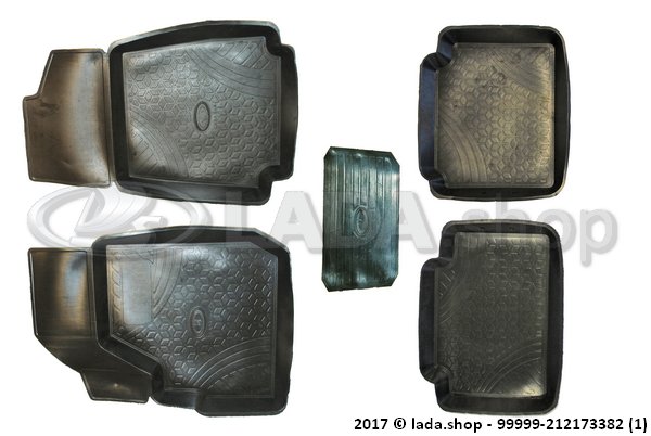 Original LADA 99999-2121733-82, Cabin matten LADA 4x4 3-deurs.. Klasse ORIGINAL (rubber)