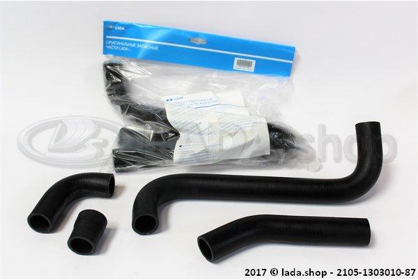 Original LADA 2105-1303010-87, Set of radiator hoses 2105 (aluminum radiator)