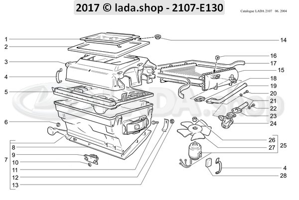 Ersatzteile Lada Niva  Heizungshahn, Heizungsventil Lada 2101